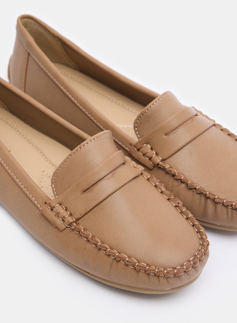 DejaVu حذاء كلاسيكي من الجلد سهل الارتداء بمقدمة مربعة - Image 4