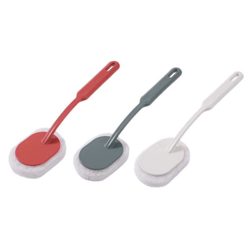 Long Handle Bath Shower Scrubber Sponge Wipes Assorted Color 30X11 5X3CM Cleaning Tool For Kitchen Tile Floor - Image 2