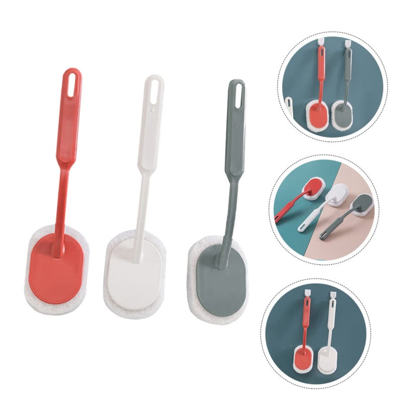 Long Handle Bath Shower Scrubber Sponge Wipes Assorted Color 30X11 5X3CM Cleaning Tool For Kitchen Tile Floor - Image 5