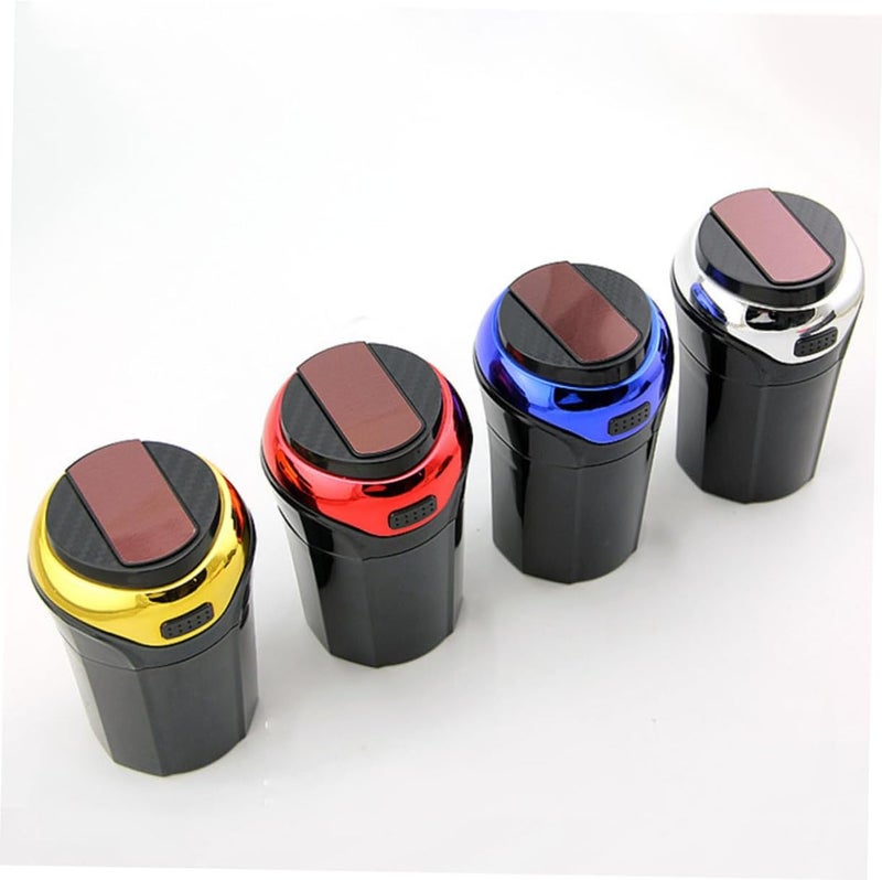 Car Ash Tray with Led Light Detachable Lighter Black Blue Fit Cup Holders Safe Cigarette Storage - Image 3