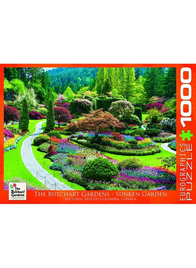 eurographics Butchart Gardens Sunken Garden Jigsaw Puzzle (1000Piece) - Image 5