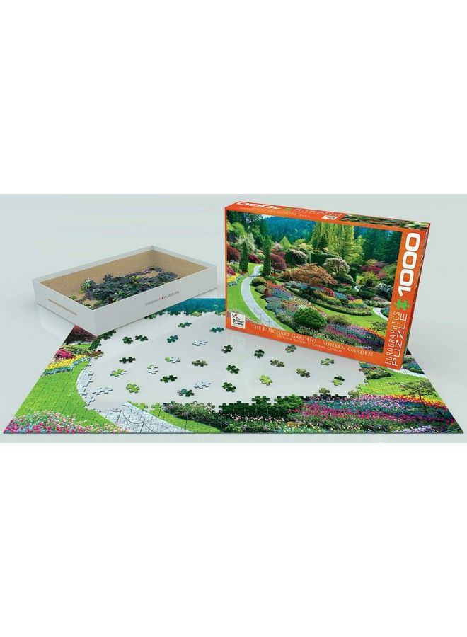 eurographics Butchart Gardens Sunken Garden Jigsaw Puzzle (1000Piece) - Image 4