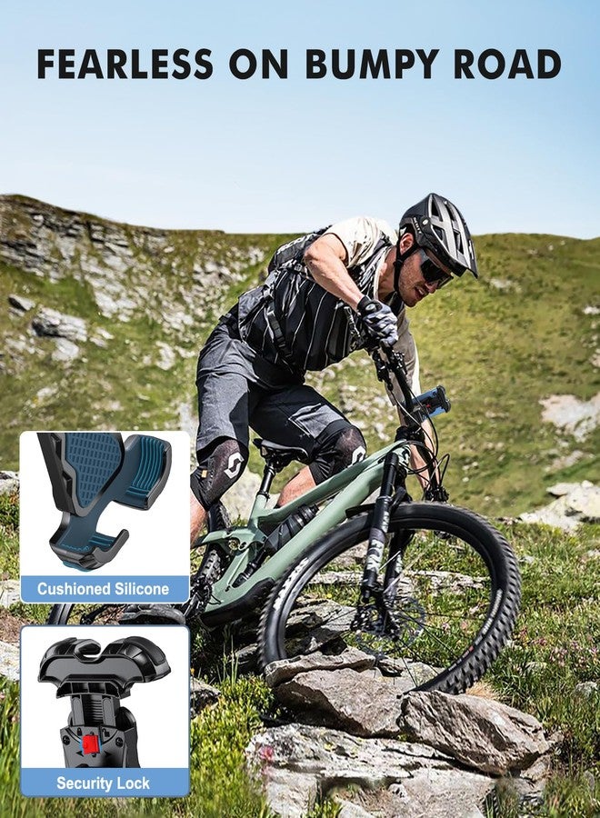 Zewdov Motorcycle Phone Holder, Bike Phone Holder [1S Lock] [Secure Protection], 360° Rotatable Phone Holder for MTB / Scooter Handlebar, Compatible with - Image 3