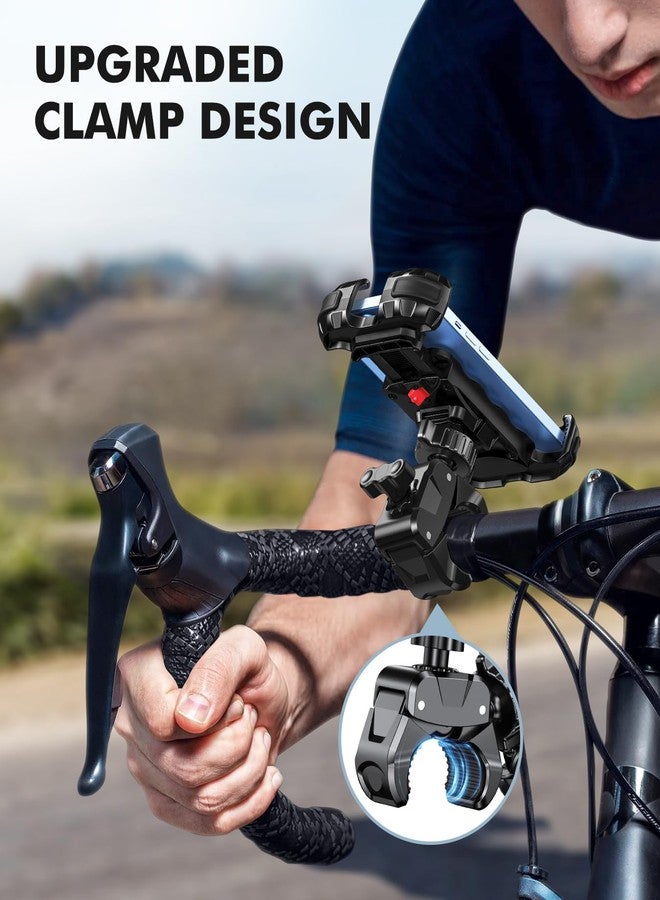 Zewdov Motorcycle Phone Holder, Bike Phone Holder [1S Lock] [Secure Protection], 360° Rotatable Phone Holder for MTB / Scooter Handlebar, Compatible with - Image 2