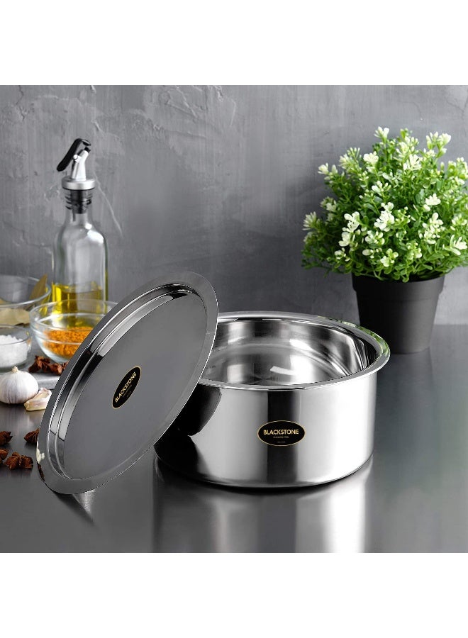 BLACKSTONE Stainless Steel Tope Set with Lid Stainless Steel Pot Cookware Tope Set 28cm - 7000ml - Image 2