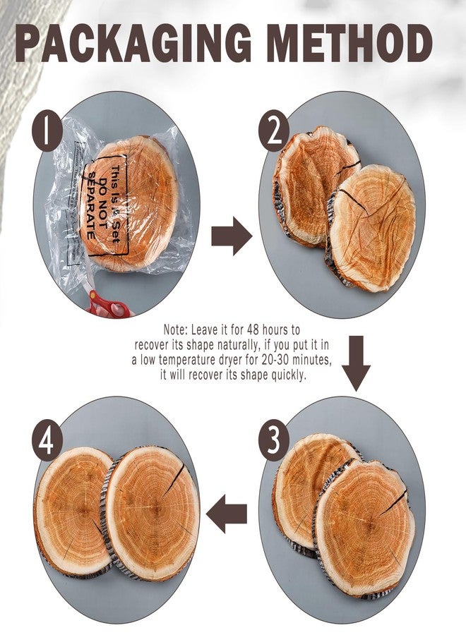 Queekay 2 Pcs Round Throw Pillow Decorative Wood Slice Floor Cushion 3D Digital Printing Forest Decor Soft Circle Pillow Cute Stump Camping Memory Foam for Home Chair Bedroom Decor(Emulation) - Image 2