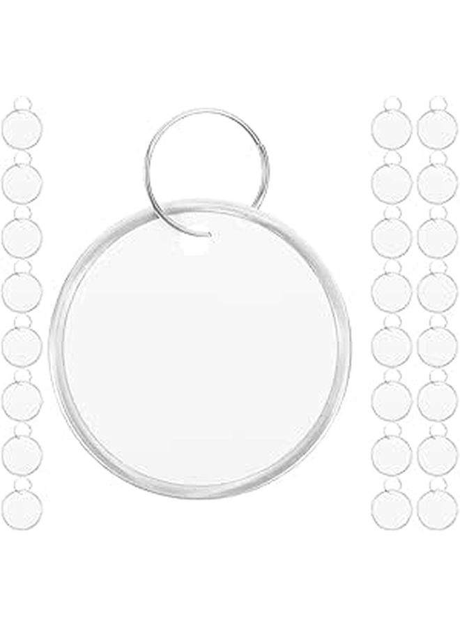 60pcs 31mm Aluminum Rimmed Key Tags with Rings Writable Paper Labels for Office Car Inventory - Image 1