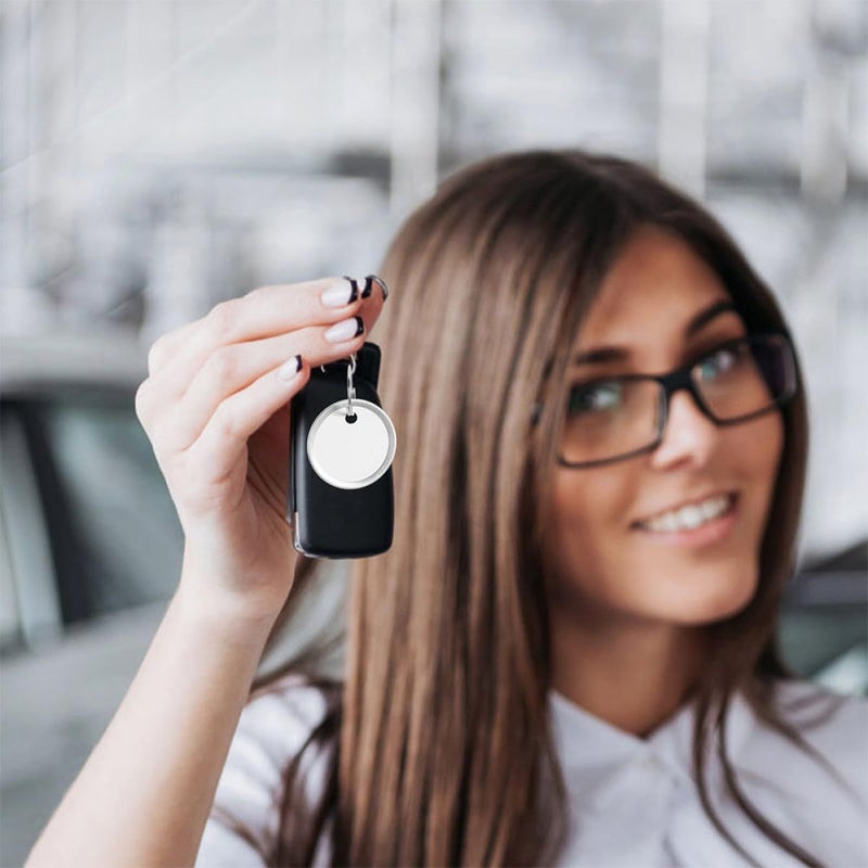 60pcs 31mm Aluminum Rimmed Key Tags with Rings Writable Paper Labels for Office Car Inventory - Image 5