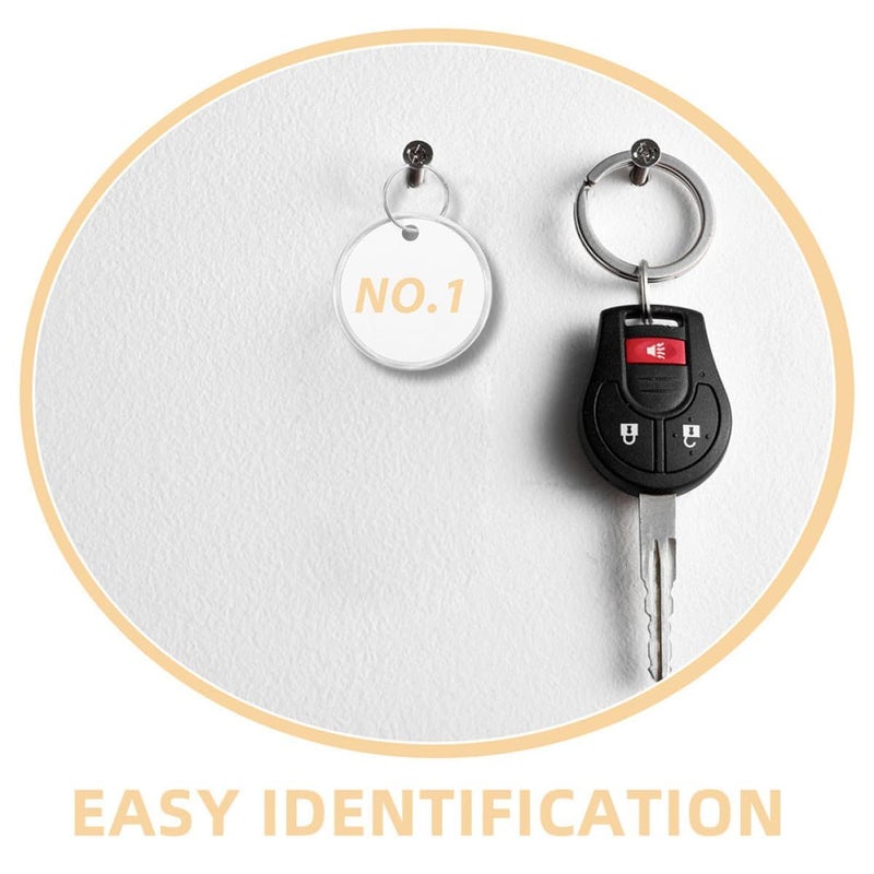 60pcs 31mm Aluminum Rimmed Key Tags with Rings Writable Paper Labels for Office Car Inventory - Image 4