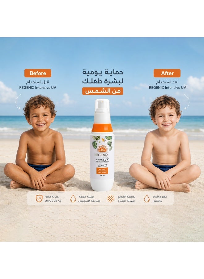 ريجينيكس لوشن واقي الشمس ريجينكس – حماية مضاعفة UVA & UVB 150 جم | طبيعي 100% خالٍ من المواد الكيميائية والكيماويات الضارة - Image 4
