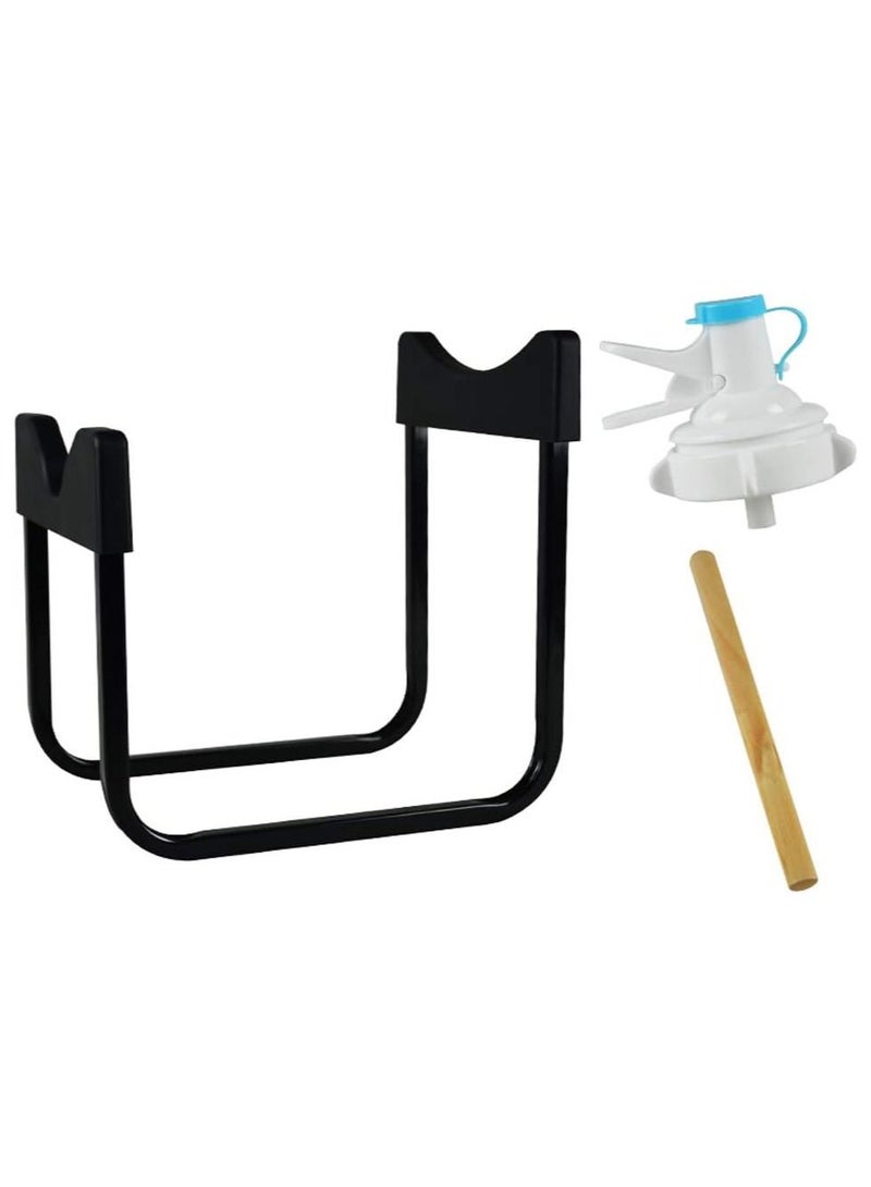 DubaiGallery 5 Gallon Water Bottle Jug Drink Dispenser Stand Cradle BPA Free Bottle Holder No Leak Non Slip with 55mm Dispenser Valve Nozzle for 55mm Crown Top & Screw Top Bottles - Image 3