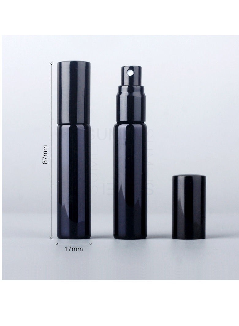 قاعدة العطور القابلة لإعادة التدوير مع الالومنيوم اتوميكر - المحمولة والتقليدية حجم السفر - 10 مل حاوية عينة العطور المعاد تدويرها - أسود - Image 3