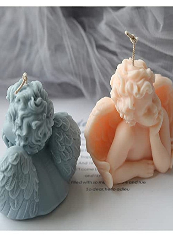 N.C Silicone Angel Candle Molds - 3D Angel Boy Wing Molds for Candle Making, Wax Melts, Aromatherapy & Decoration - 8x7x10cm (GM-C-800) - Image 5
