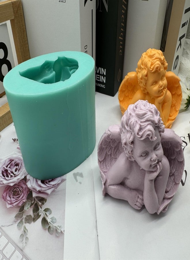 N.C Silicone Angel Candle Molds - 3D Angel Boy Wing Molds for Candle Making, Wax Melts, Aromatherapy & Decoration - 8x7x10cm (GM-C-800) - Image 3