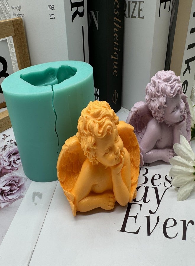 N.C Silicone Angel Candle Molds - 3D Angel Boy Wing Molds for Candle Making, Wax Melts, Aromatherapy & Decoration - 8x7x10cm (GM-C-800) - Image 2