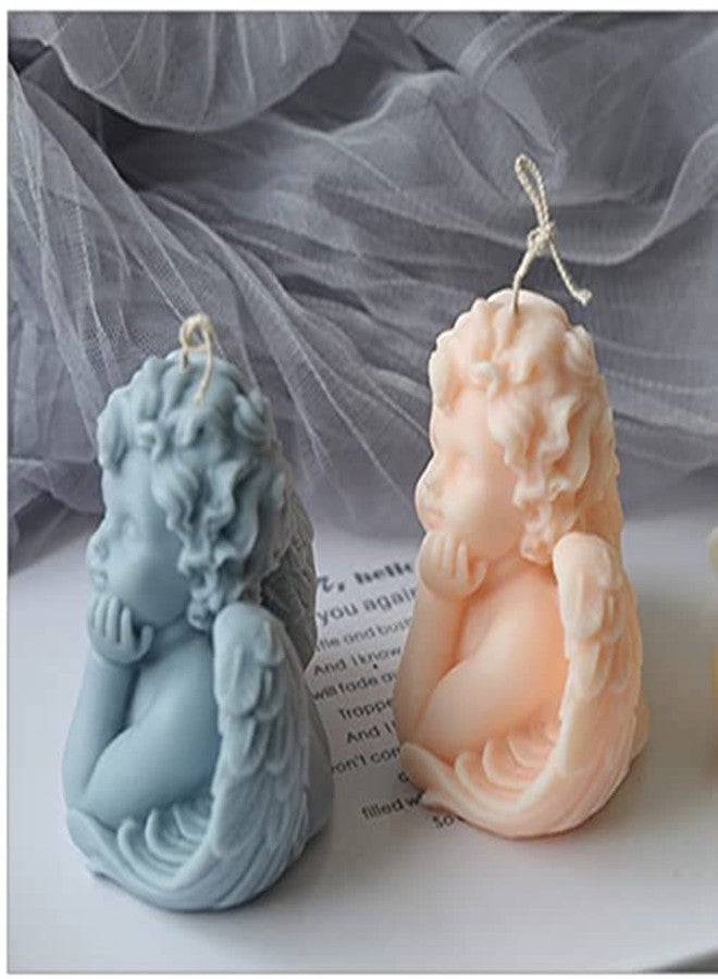 N.C Silicone Angel Candle Molds - 3D Angel Boy Wing Molds for Candle Making, Wax Melts, Aromatherapy & Decoration - 8x7x10cm (GM-C-800) - Image 4
