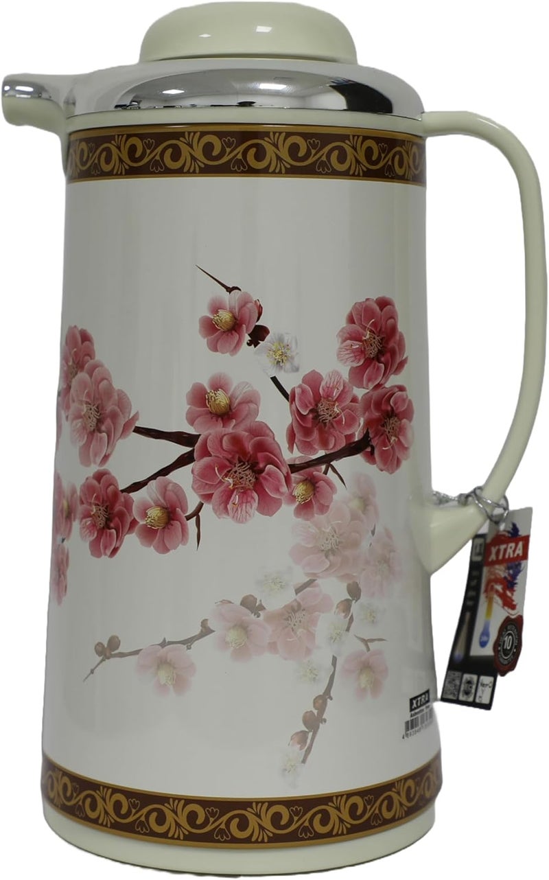 XTRA Handy Jug Flower White 1.3Ltr - Image 1