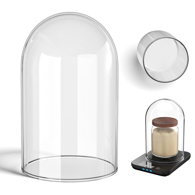 MENGBEI Large Glass Dome for MENGBEI Sourdough Starter Warmer, Warming Heating Pad Accessories Clear Glass Cover Fits Jars 24oz 34oz 40oz (7.87" * 5.12") - Image 5