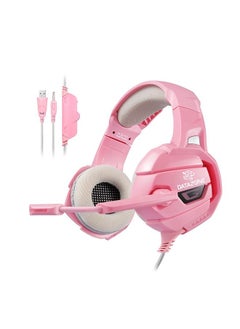 Datazone Gaming headphone, 3.5mm Plug Rainbow LED Light Adjustable headband with high Sensitivity Mic wide Compatibility with PS4, PS5, Xbox one and Switch.  - Image 1