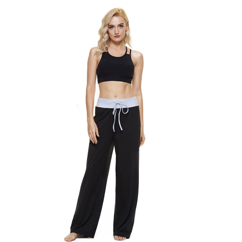 ccko Womens Comfy Pajama Pants Casual Drawstring Floral Palazzo Lounge Pants Wide Leg Bottoms - Image 3