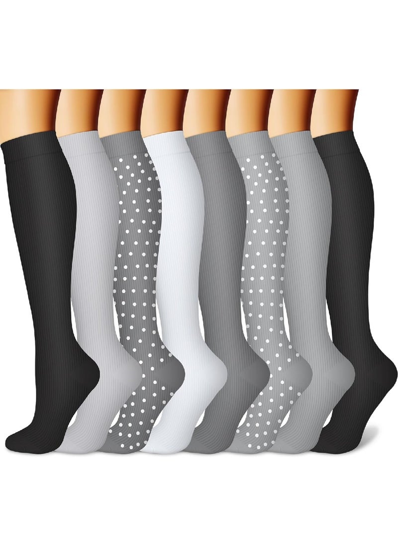 Generic Blood Circulation Compression Socks For Men And Women (8 Pairs), The Best Support For Sports, Running And Hiking（XL）  - Image 1