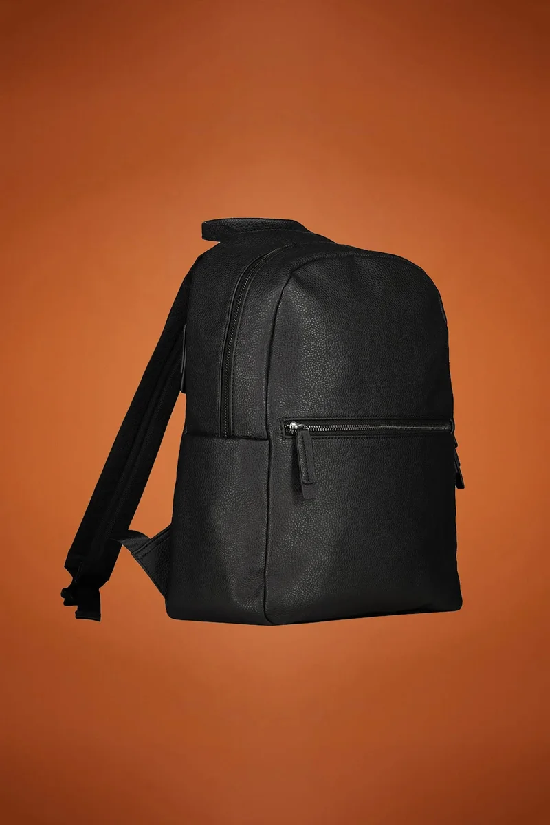 دوبل غانغر Men's backpack in imitation leather - Black
