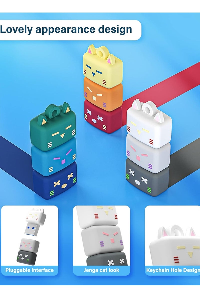 Thumb Drive, Cute Folding Cat USB Flash Drive, Compact Waterproof USB Memory Stick, Lightweight Small Size USB Drive For Laptops Computers, (1pc, Multicolour A, 4GB, With Type C Adapter) - Image 4