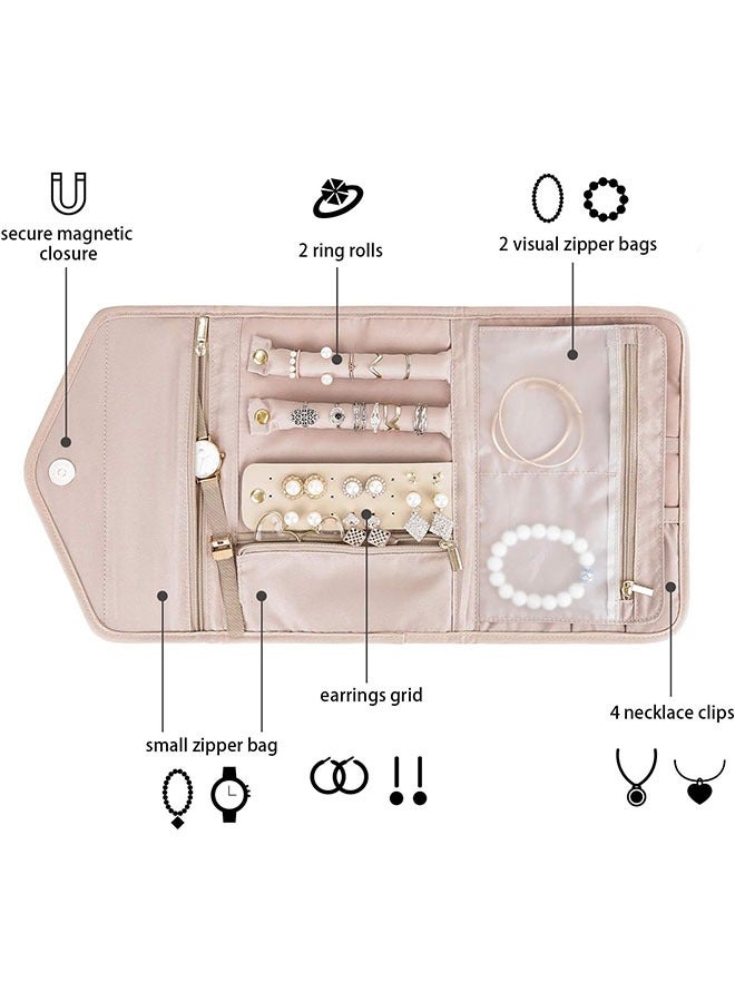 Ant Portable Travel Jewelry Bag Storage Bag, Foldable Jewelry Case for Journey-Rings Necklaces Bracelets Earrings - Image 3