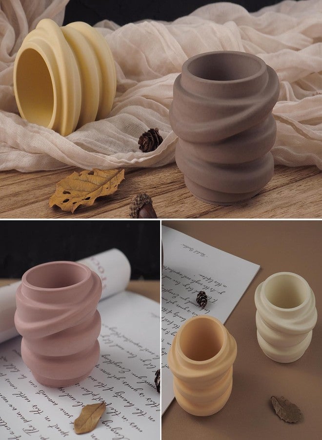 Wehous Irregular Resin Jar Molds, Spiral Strap Shape Storage Jar Silicone Molds for Resin Concrete, Unique Candle Holder Container Box Succulent Plant Pot Mold for Cement Plaster Art Craft DIY Decor - Image 4