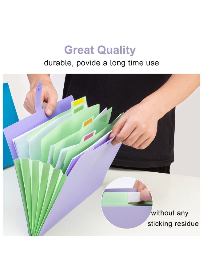 A4 Size Accordion File Organizer, 5 Pocket Expanding File Folder, File Folder with Labels, Portable File Organizer for School Office Supplies, Folders for Documents (Purple) - Image 5