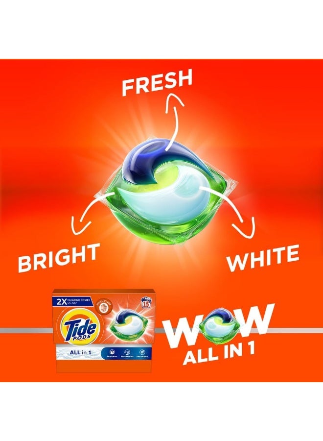 Tide Original All-in-1 Pods, 15 Count Laundry Detergent Pods (Pack of 4), 60 pods - Image 3