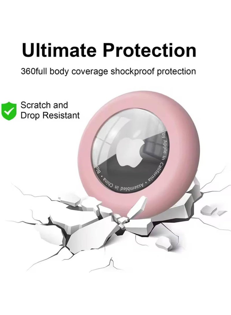 Compatible with Airtags Holder Kids Hidden,Silicone Case for AirTags with Invisible Pins, Anti Lost and Safety Pins Hidden Inside Clothes.Shoes.Backpack and Stroller for Children Elderly (Pink) - Image 4