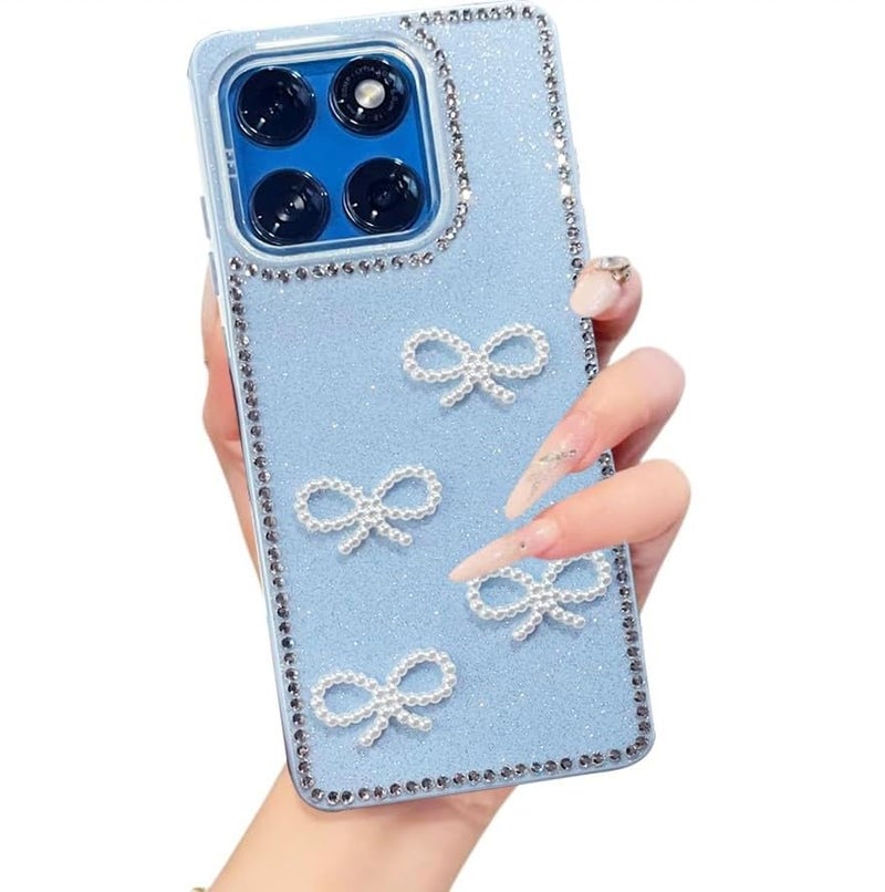 DIZORO for Motorola Moto Edge 60 Fusion 5G / Edge 60 5G Cover,Cute Bow Tie Aesthetic Phone Case,Trendy Slim Hard IMD Shockproof Protective Bumper Designer Phone Back Cover for Women Girls Sierra - Image 1