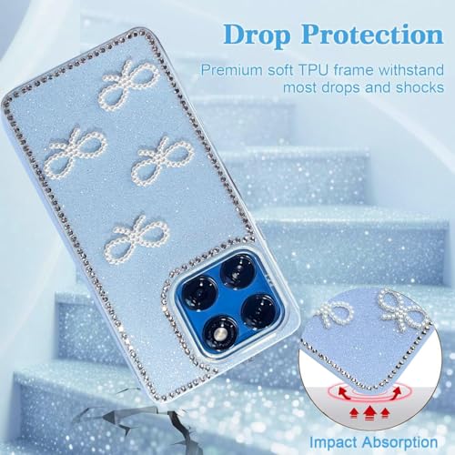 DIZORO for Motorola Moto Edge 60 Fusion 5G / Edge 60 5G Cover,Cute Bow Tie Aesthetic Phone Case,Trendy Slim Hard IMD Shockproof Protective Bumper Designer Phone Back Cover for Women Girls Sierra - Image 2
