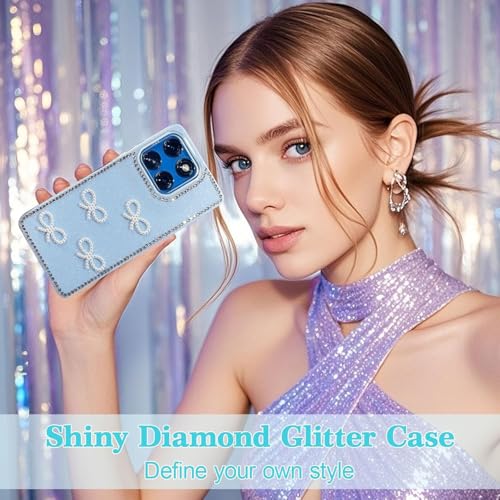DIZORO for Motorola Moto Edge 60 Fusion 5G / Edge 60 5G Cover,Cute Bow Tie Aesthetic Phone Case,Trendy Slim Hard IMD Shockproof Protective Bumper Designer Phone Back Cover for Women Girls Sierra - Image 4