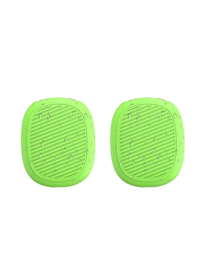 Raxoom Case Cover T2 For Apple AirPods Max 1pair Bluetooth Headset Anti-Fall Silicone Protective Case Luminous Green 
