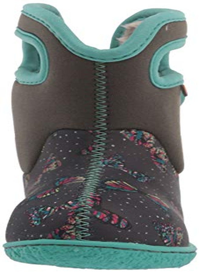 Bogs Baby Waterproof Snowboot Rain Boot, Butterflies-Dark Gray, 10 US Unisex Infant - Image 2