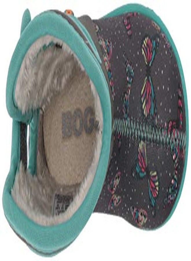 Bogs Baby Waterproof Snowboot Rain Boot, Butterflies-Dark Gray, 10 US Unisex Infant - Image 5