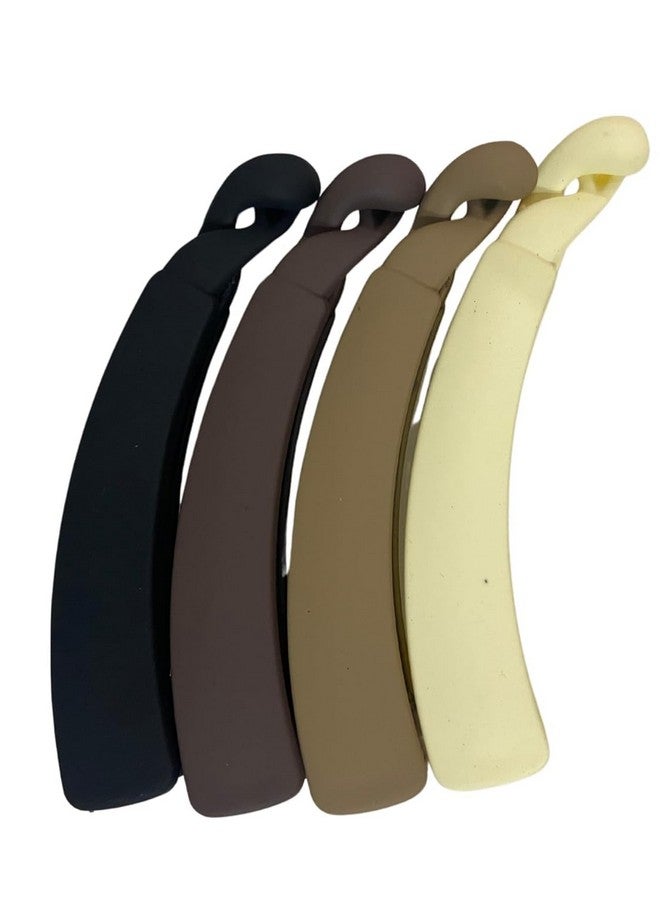 SUN Ring مشابك شعر موز SUNRING 4 قطع للنساء ذوات الشعر الرفيع، مشابك موز غير قابلة للانزلاق، مشابك ذيل حصان قوية، ملحقات شعر رفيعة للنساء - Image 1