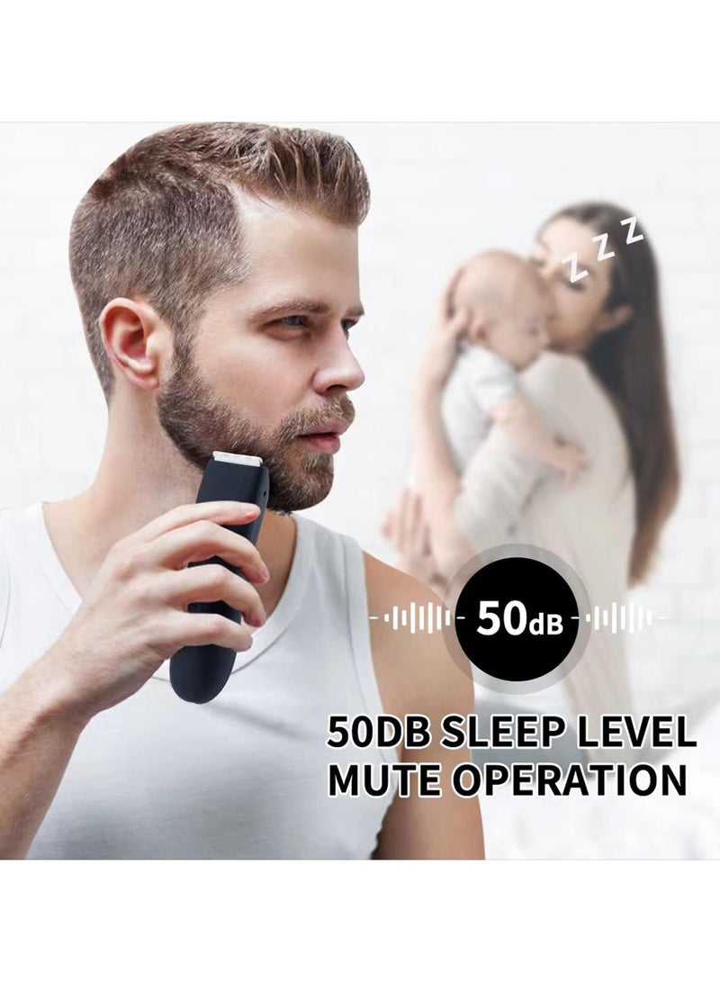 VUCATIN Electric Body Hair Trimmer Waterproof Wet Dry Cordless Body Groomer Ball Back Shavers Fast Charging Replaceable Ceramic Blade Pubic Hair Trimmer Body Groomer Kit for Full Body Grooming - Image 3