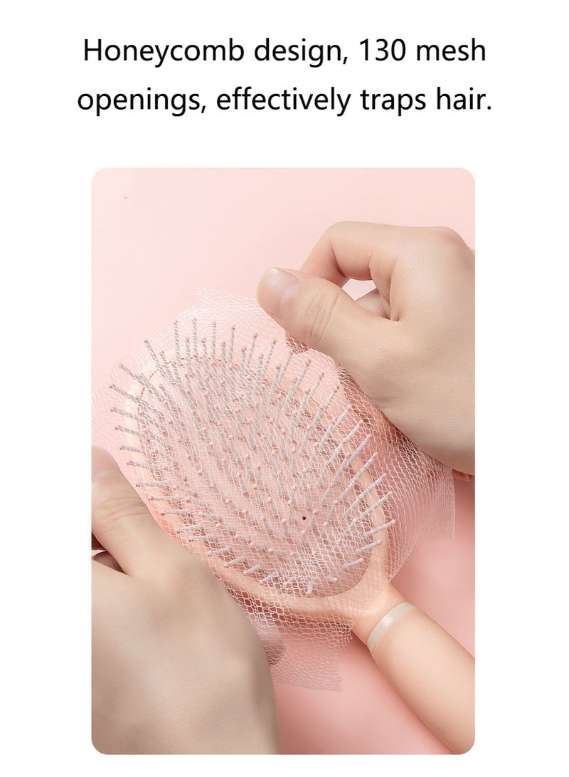 50pcs Hair Brush Cleaning Nets with Elastic Mesh & Nylon Bristles - Detachable, Reusable Brush Cleaner for Normal Hair Combs, Round & Cylindrical Brushes - Hair Debris Remover Tool, Hair Brush Cleaning Tool - Image 4