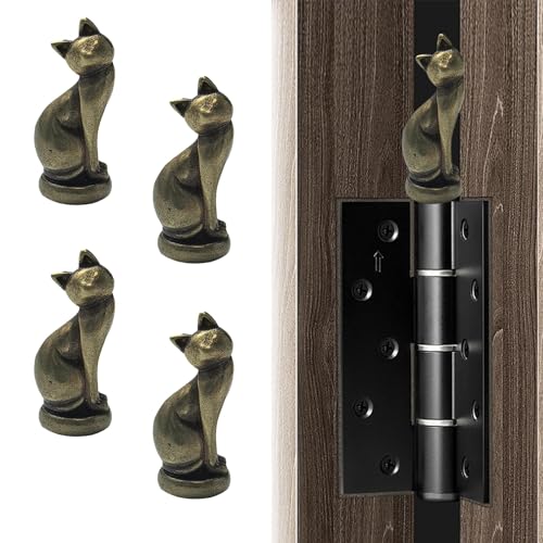 WLHYHH Hinge Heads Decorative Topper Cat Gargoyle Magnet Door Hinge Topper Home Decoration Cat4 - Image 1