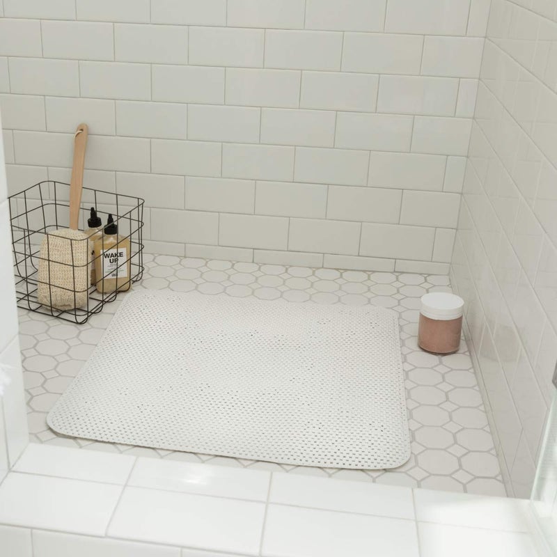 Duck Brand Softex Shower Mat  Machine Washable  21 x 21 Inches  White  Skid Resistant (285154) - Image 4