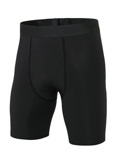Men Quick Dry Breathable Elastic Shorts Black