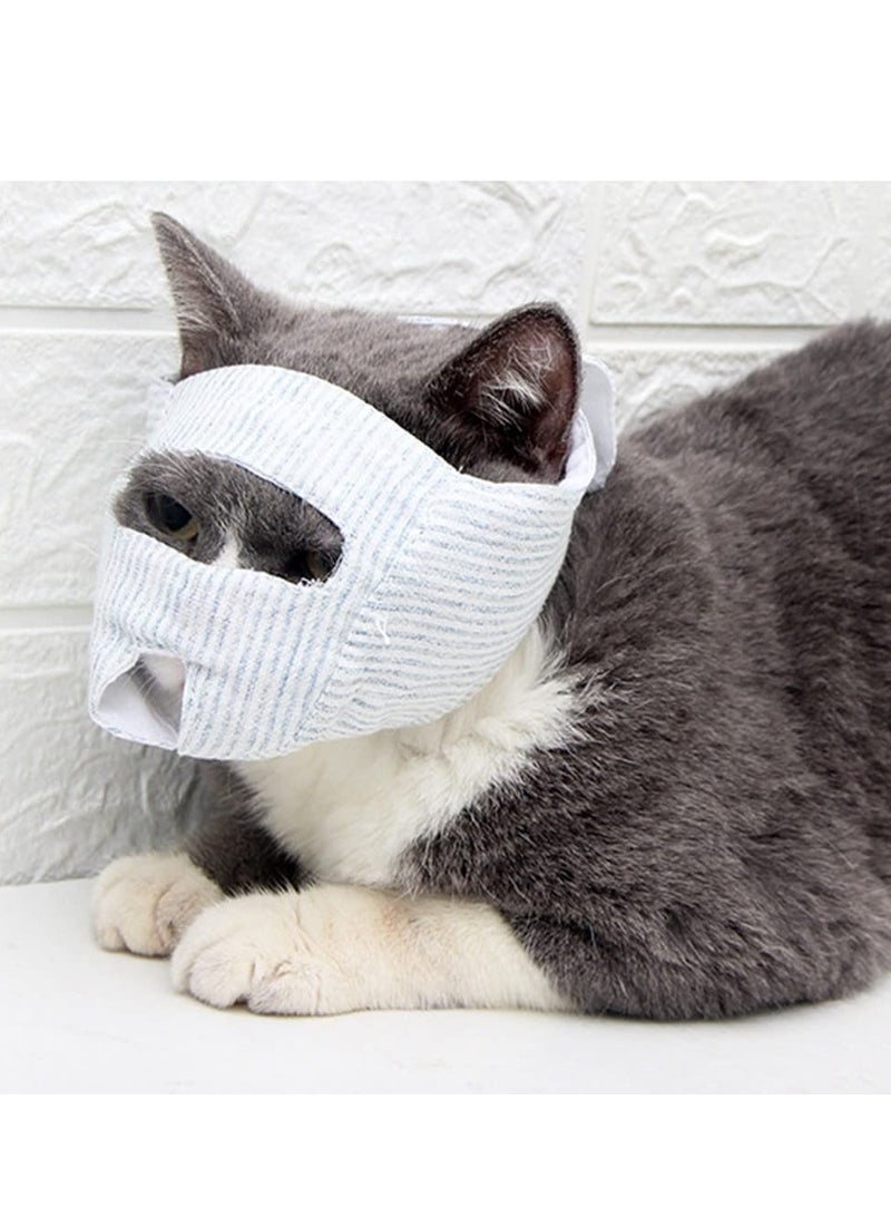 Excefore Cat Muzzle, Breathable Cat Mouth Guard Muzzle, Prevent Cats from Biting and Chewing, Cat Grooming Muzzle, for Grooming Nail Trimming - Image 1