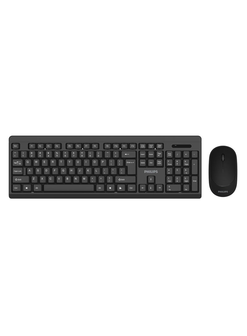 Philips SPT6324B Wireless English & Arabic Keyboard Mouse Combo Black - Image 1