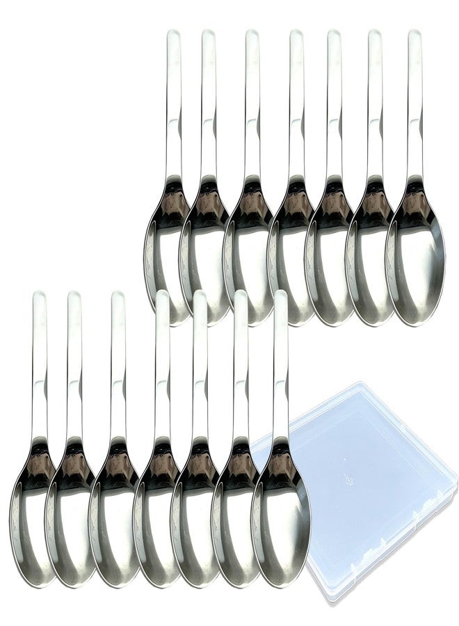 SCORYULE 14PCS Small Tiny Spoons, 3.6 Inch, Stainless Steel 304 Mini Spoons for Salt Jars Spice Jars, Seasoning, Powder Spices, Pepper, Tea, Coffee - Image 1