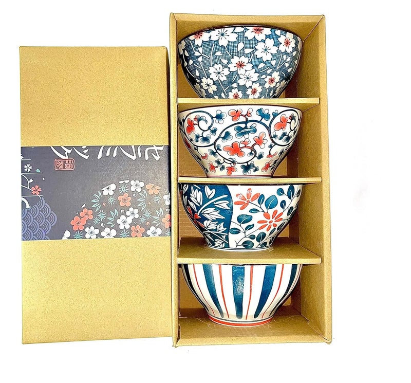 ONICORN Ceramic Cereal Bowls for Side Dishes Pasta Salad Cereal Soup Dipping Sauces Rice Microwave Dishwasher Safe Beautiful Gift Box Packed Pack of 4 - Image 1