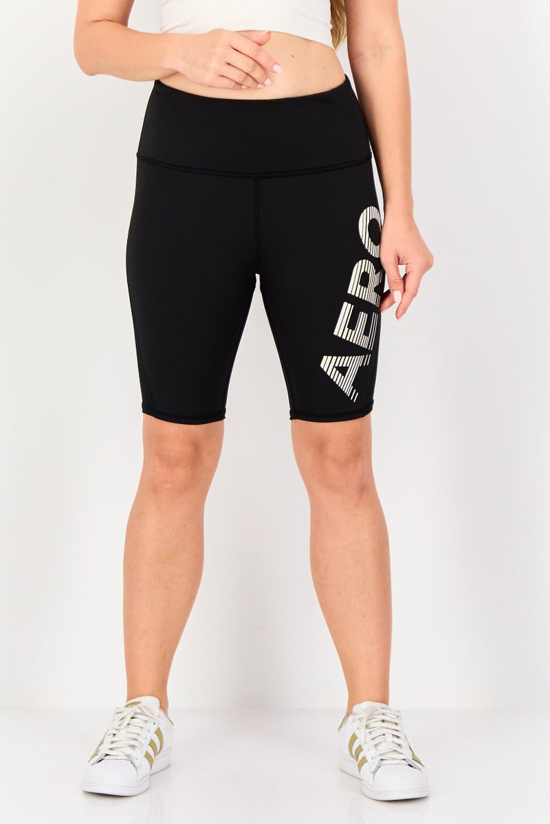 Aeropostale Women Sportswear Fit Training Shorts, Black - Image 1