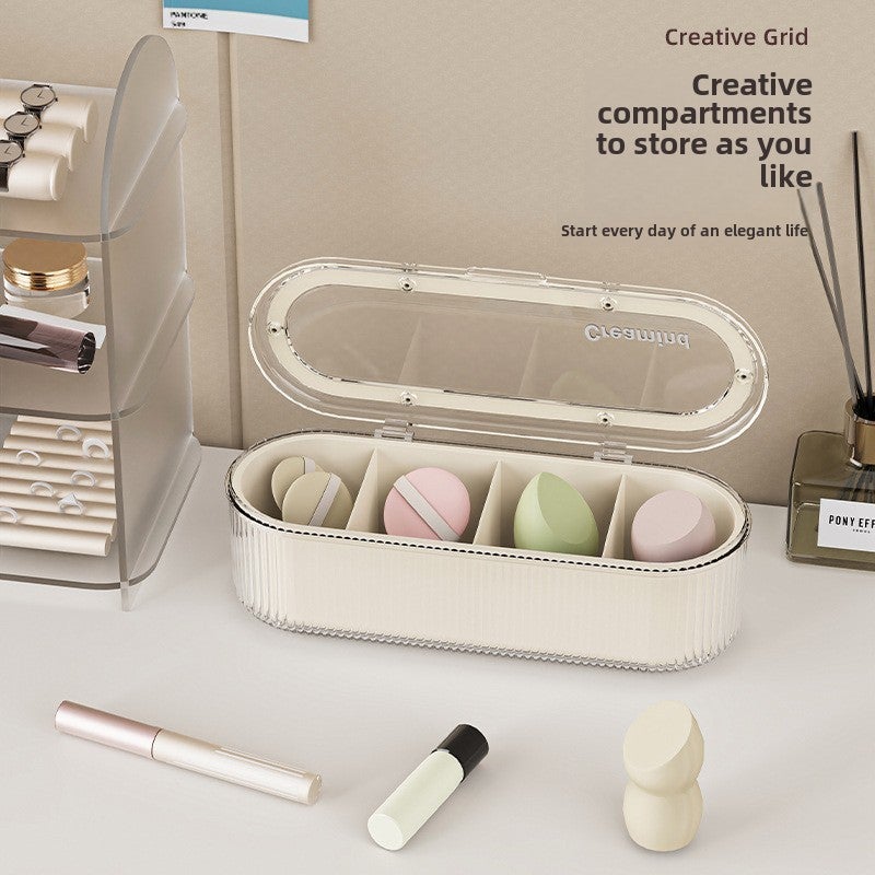 Makeup Brush Storage Box: Large Capacity - Dustproof Transparent Lid Customizable Logo for Vanity Beauty Routine Organization - Image 4